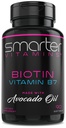 SmarterVitamins Smarter Biotin 5000mcg in Avocado Oil, Vitamin B7, Hair, Skin & Nail Support, Non-GMO, 90 Mini Liquid Softgels, No Soy