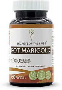 Hemmeligheder af Tribe Pot Marigold 60 kapsler, 1000 mg, Pot Marigold (Calendula Officinalis) Tørret blomst (60 kapsler)