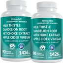 32-in-1 Liver Support with Milk Thistle Supplement – Liver Detox with Silymarin, Artichoke Extract & Beetroot Powder – Comprehensive Wellness Formula for Liver Cleanse – 1426mg (90 count) (Pack of 2)