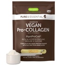 Igennus Advanced Vegan Vanilla Collagen Peptid Powder, forstærket med Glycin, Proline & Hydroxyprolin & Cofactor Vitamin C, ikke GMO, Vegetar Plant Based Collagen Powder Booster, 35 Servere