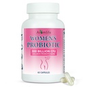 Aromlife Women's Probiotics 300 Billion CFUs, Probiotic for Daily Digestive & Balance with 6 Strains, 60 Count Plant-Based, with White Kidney Bean Extract
