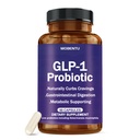 GLP-1 Probiotic with Akkermansia, GLP-1 Supplement with 500M AFU Multi-Strain Probiotic, Improve GLP-1 Levels & Overall Wellness, Digestive & Gut Health for Women & Men - 60 Capsule