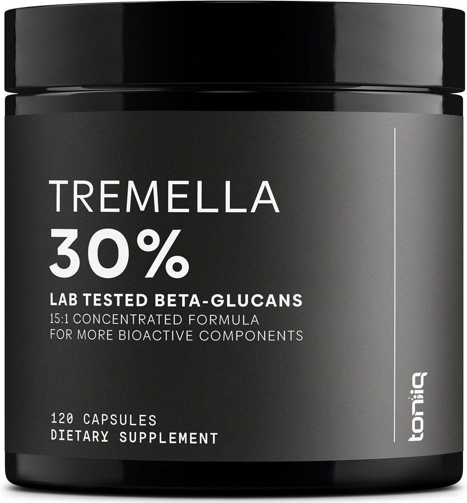 Tremella Mushroom Ultra High Potency 15: 1 Uddrag med 30% Beta glucans - Pure & Concentrated Formel - Third- Party Lab Testet for Renhed & Kvalitet - 120 kapsler