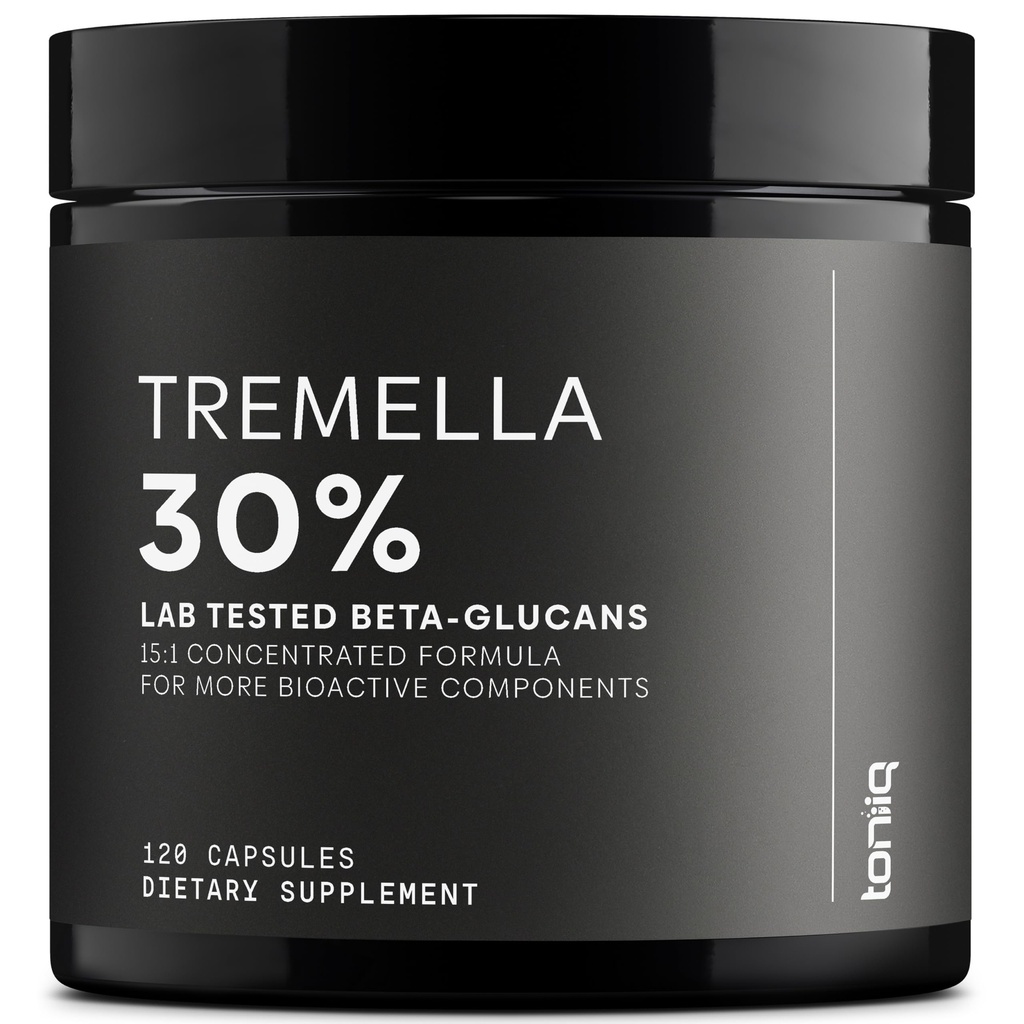 Tremella Mushroom Ultra High Potency 15: 1 Uddrag med 30% Beta glucans - Pure & Concentrated Formel - Third- Party Lab Testet for Renhed & Kvalitet - 120 kapsler