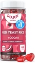 Sugar- Free Red Gær Rice med CoQ10 Gummies - Cholesterol Kosttilskud med Red Rice 1000 mg. - Cholesterol Gummies Complex - Vegan, Non- GMO, Gluten- Free & Citrin- Free Supplement