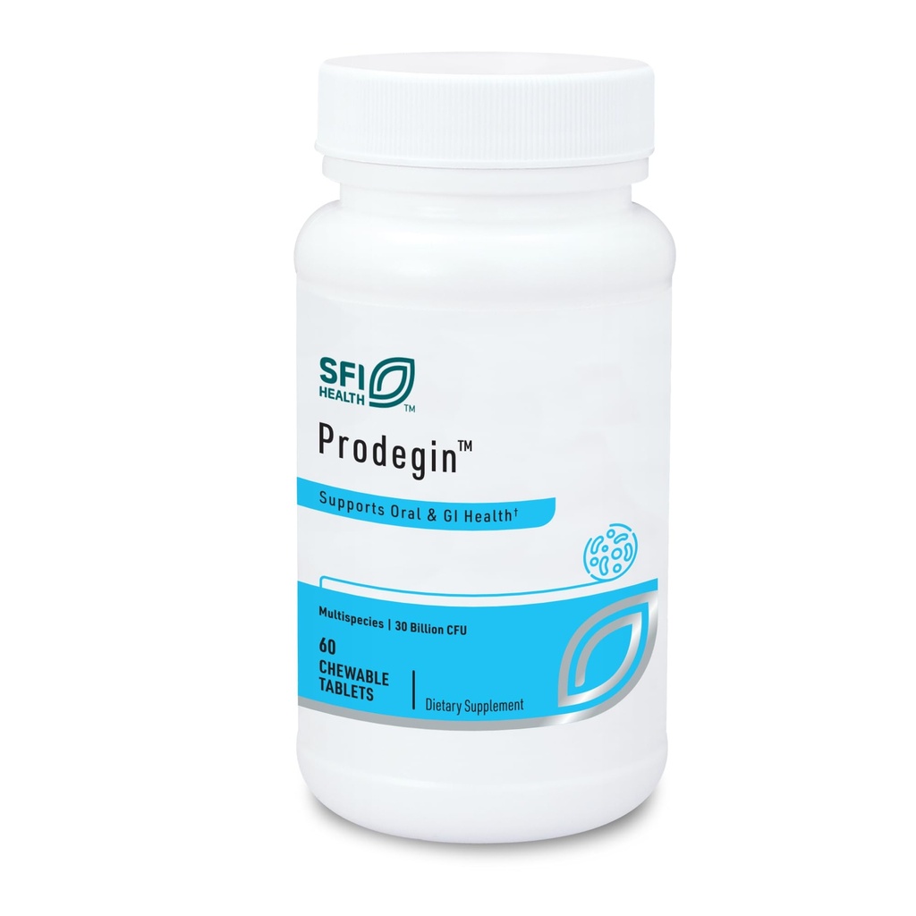 Klaire Labs SFI Health Prodegin Chewable Probiotic - Powerful Oral Health Support 30 Billion CFU Blend with L. salivarius for Men & Women, Hypoallergenic, Post-Bariatric & GI Support (60 Tablets)
