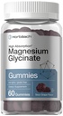 Horbäach Magnesium Glycinate Gummies | 60 Count | Sour Grape Flavor | High Absorption | Vegan, Non-GMO, Gluten Free