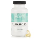 O- Mega- Zen3 + EPA Vegan Omega 3 Supplement - Fish Oil Alternative - Premium Marine Algal baseret Omega-3 DHA og EPA fedtsyrer - Carrageenan Free - 120 Softgels