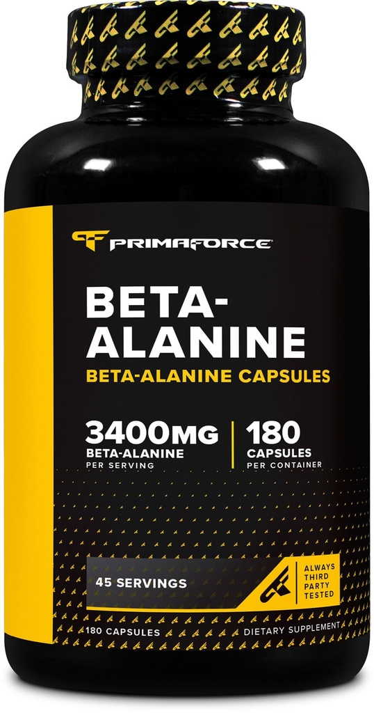 Primaforce Beta alanine kapsler 3,400mg, 180 kapsler (45 Servere) - Potent Beta- alanine supplement