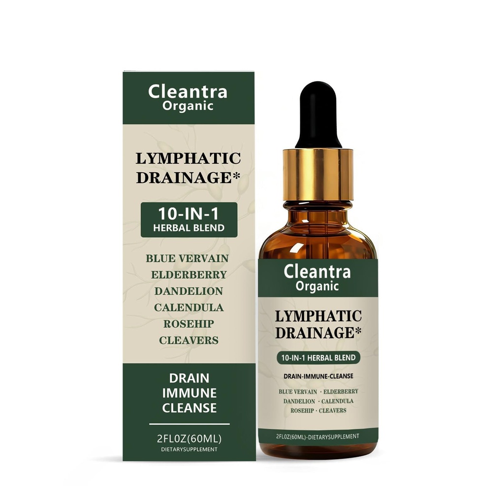 Lymphatic Drainage Drops,Natural Herbal Blend Lymphatic System Support Fast-Absorbing,Vegan & Non-GMO,Fast-Absorbing,2 fl oz (1PCS)