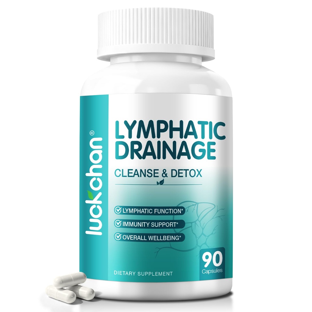 Lymphatic Drainage Supplements, 45 Day Supply, Immune & Lymph System Support, Echinacea, Dandelion, Burdock, Bromelain, Calendula, 90 Capsules