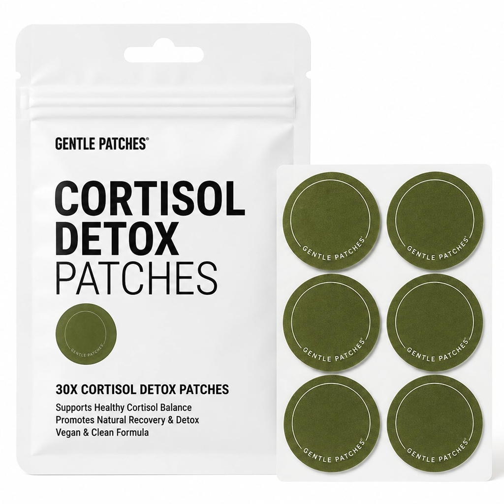 Cortisol Balance Wearable Patches - Advanced Topical Adrenal Support & Mood Harmony - Steady Release Wellness Patches with Ashwagandha & Magnesium - 30 Daily Discreet Patches for Balance & Calm