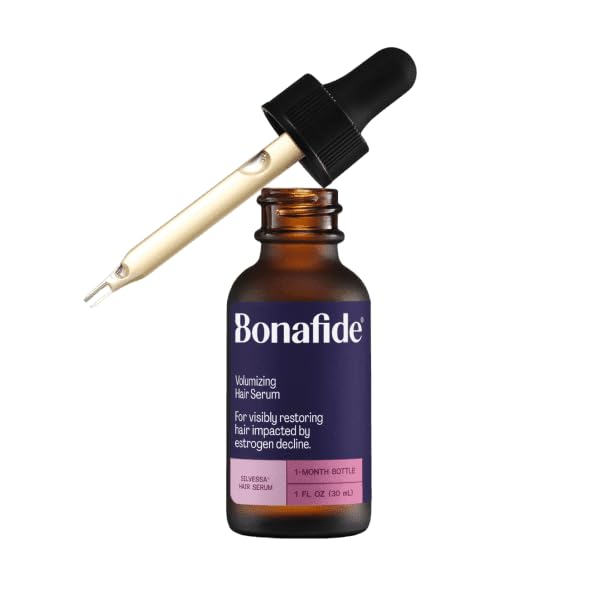 Bonafide Silvessa Strengthening Daily Hair Serum – Hormone-Free, Drug-Free Support for Hair During Menopause – 60 Day Supply (2 fl oz)