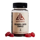 ELK Wellness Collagen + Biotin Gummies - 6000mcg Biotin for Hair Skin and Nails Support - Multi-Vitamin for Skin Repair & Wrinkle Support with Vitamins A C D E & B12 - Passion Fruit Flavor - 60 Count