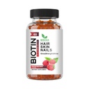 Mishas Nutraceuticals Hair Skin & Nails Gummies - Supports Healthy Hair - Vegan biotin Vitamins for Women & Men Supports Faster Hair Growth, Stronger Nails, Healthy Skin, Extra Strength 60 Counts