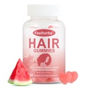 Hair Growth Gummies for Women Hair, Skin & Nails, Vegan Vitamins Gummies with Biotin, Zinc & Vitamins C, E, B12, Watermelon Flavor, 60 Gummies