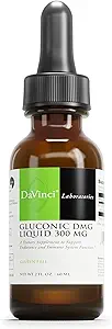 DAVINCI Labs Gluconic DMG Liquid 300mg - Hjælper support immunsystem, muskelfunktion, Heart Health & Brain Health * - 2 fl oz (60 Servere)