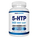 5-HTP 200 MG Per Serving Plus Calcium til mad, søvn - Understøtter rolig og afslappet mad - 99% høj renhed - 120 kapsler - Arazo Nutrition