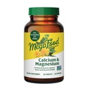 MegaFood Calcium Magnesium Supplement - Understøtter ben sundhed & hjerte sundhed - Magnesium kalciumtilskud til kvinder og mænd - ikke-GMO - 60 tabletter (20 Servere)