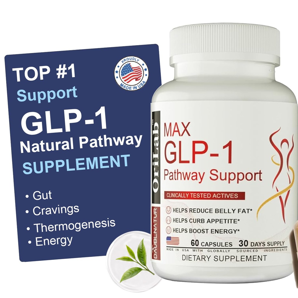 GLP-1 Weight Loss Supplement | Natural GLP1 Pathway Support | Appetite Suppressant for Weight Loss & Craving Control | Clinically Tested Actives | Probiotics & Natural Extracts