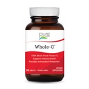 PURE VÆSENTLIGE ETIKER Whole- C hel Food Vitamin C - bedste immunforsvar - Organic & Nature Vitaminer - Immunitet Booster & Kosttilskud (30 tabletter)