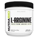 NutraBio L- arginin Supplement, 750mg - nitrogenoxid precursor, understøtter blodgennemstrømning, vaskulær sundhed, og muskelvækst, 250g