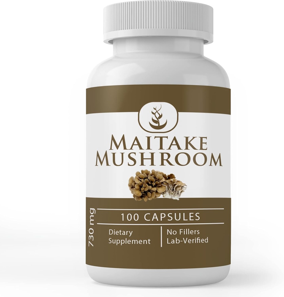 Pure Original Ingredienser Maitake Mushroom Extract, (100 kapsler) Altid Pure, Ingen tilsætningsstoffer eller Fillers, Lab Verified