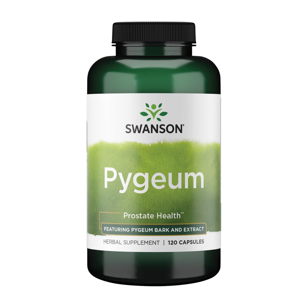 Swanson Pygeum - 400mg Herbal supplement til mandlige prostata sundhed - understøtter Brege og urinveje sundhed - 120 kapsler