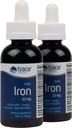 Trace Minerals Ionic Iron, 22mg - Energistøtte tillæg med Magnesium & Jern - Støtte Hjerne Sundhed & Immun System funktion - Gluten- Free Liquid Supplement - 1.9 fl oz (2 Pack) (92 Servering)