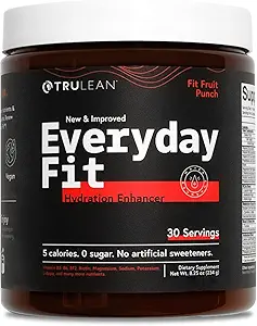 TRULEAN Everyday Fit Water Enhancer Sugar Free Electrolyte Powder Drink BCAA Blend Keto Aminosyre Supplement lækker frugt punch 30 Servering (pakke med 1)