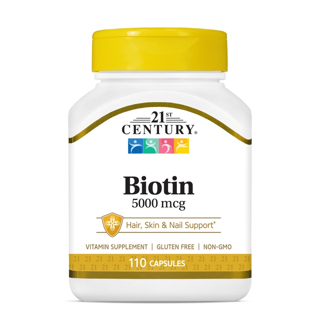 21st Century Biotin 5000 Mcg Capsules, 110-Count by 21st Century