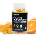 Creatine Monohydrate Gummies for Men & Women, 1500mg Creatine Supplement for Muscle Gain, More Strength, and Faster Recovery, Orange Flavor, 60 Cts/Bottle
