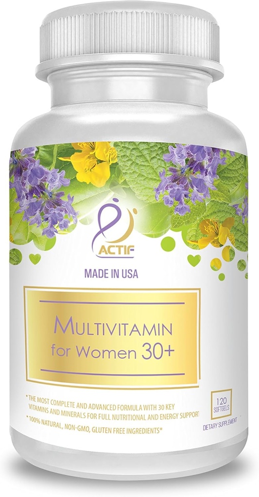 Aktivitet Multivitamin til kvinder Alder 30 + med 30 Organiske Vitamin og Økologiske Urter, Non- GMO, Made in USA, 2- Måned Supply