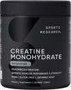 Sports Research Creatinine monohydrat - Gain Lean Muscle, Forbedre ydeevne og styrke og støtte Workout Inddrivelse - 5 g Mikroniseret Creatin - 10.58 oz