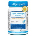 Life- Space Triple Strength Broad Spectrum Probiotic, 96 Millioner CFU & 15 Diverse Strops, Advanced Formuleret til fordøjelse og immunforsvar Sundhed, Probiotika for kvinder & mænd - 30 Veg kapsler