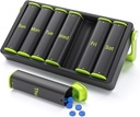 Ugentlig Pill Organizer 2 gange om dagen, KOVIUU Stor Travel Pill Box 7 dag, Am Pm to gange daglig Pill sag med roterende håndtag, Pill Holder Container for Vitamin, Medicin, tillæg, Fish Oil, Grøn