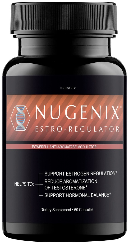 Nugenix Estro- Regulator - DIM tillæg, Østrogen Blocker til mænd og Aromatase Inhibitor, Testosteron Booster - 60 kapsler