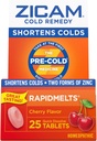 Zicam Cold Remedy Zink RapidMelts, Cherry Flavor, Homøopatisk, Cold Shortening Medicine, Shortens Cold Varighed, 25 Greve (pakke med 2)