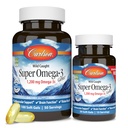 Carlson - Super Omega-3 Gems, 1200 mg Omega-3 Fedtsyrer med EPA og DHA, Wild- Fanget Norwegian Supplement, Sustainable Sourced Fish Oil Capsules, Omega 3 Kosttilskud, 100 + 30 Softels