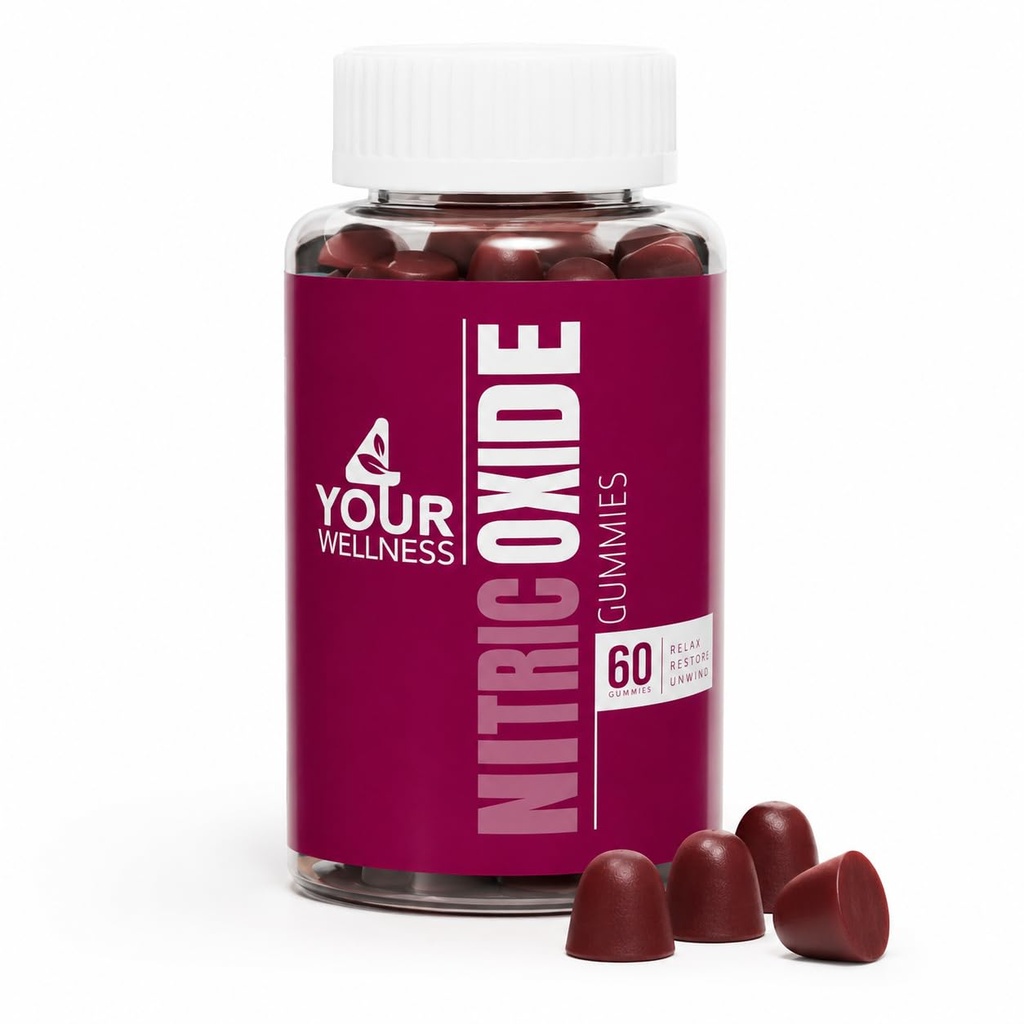Nitrooxide Gummies, Boosting Nitroxide Production and Blood Pressure, Lavet med Beet Root Extract er Gluten Free, Non- GMO, og Kosher (60 Greve (Pack of 1), Blandet Berry)