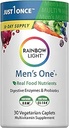 Rainbow Light Multivitamin for Men, Vitamin C, D & Zinc, Probiotics, Men's One Multivitamin Provides High Potency Immune Support, Non-GMO, Vegetarian, 30 Tablets