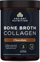 Ancient Nutrition Collagen Powder, Bone Broth Collagen, Chokolade, Hydrolyzed Multi Collagen Peptider, Understøtter hud og negle, Fælles tillæg, 30 Servering, 18.6oz