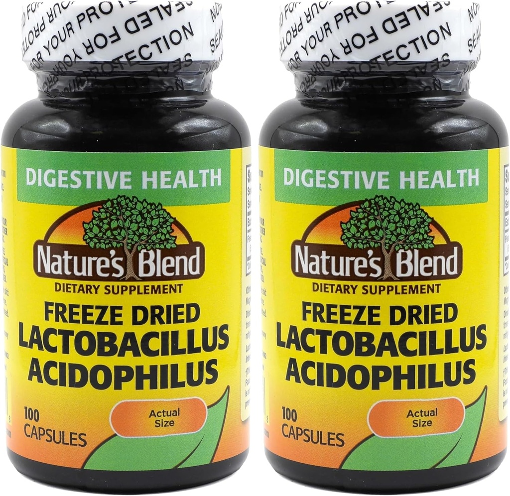 Fryse Tørret Lactobacillus Acidophilus 100 Caps (pakke med 2)