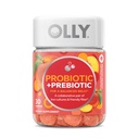 OLLY Probiotic + Prebiotic Gummy, Digestive Support and Gut Health, 500 Million CFUs, Fiber, Adult Chewable Supplement for Men and Women, Peach, 30 Day Supply - 30 Count (Pack of 12)