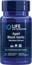 Life Extension Aged Black Hvidløg, Heart Health Support, Blood Pressure Health Support, Cholesterol Health Support, Once- Daily, Gluten Free, Vegetar, Non- GMO, 30 Kapsler