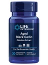 Life Extension Aged Black Hvidløg, Heart Health Support, Blood Pressure Health Support, Cholesterol Health Support, Once- Daily, Gluten Free, Vegetar, Non- GMO, 30 Kapsler