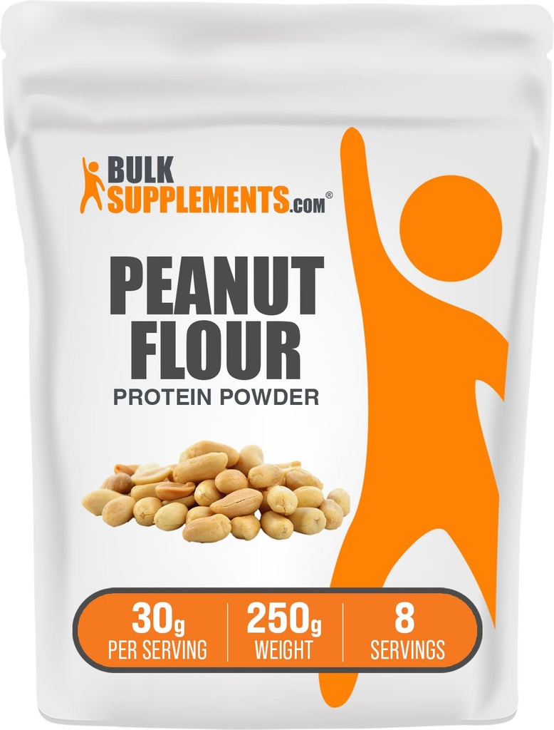 BulkSupplements.com Peanut Protein Powder - Peanut Protein Flour, Gluten Free, 30g per Serving, 250g (8.8 oz) (Pack of 1)