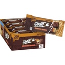 GHOST PROTEIN BAR, CHOCOLATE CARAMEL Flavor, 20G Protein, 2G Sugar, 12 Dual-Bar Packs, 27.6 oz
