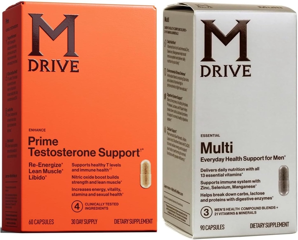 Mdrive Prime Testosteron Booster + mænds Multivitamin