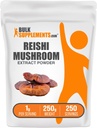 BulkSupplements.com Reishi Mushroom Extract Powder - Reishi Mushroom Powder, Supplement for total Well- Being - Gluten Free, 1g per Serving, 250g (8,8 oz) (Pack of 1)